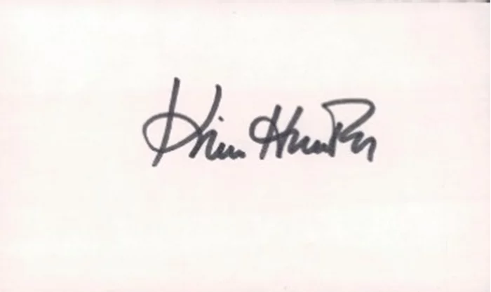 Kim Hunter autograph