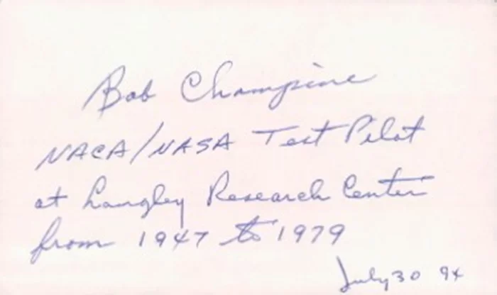 Robert Champine autograph