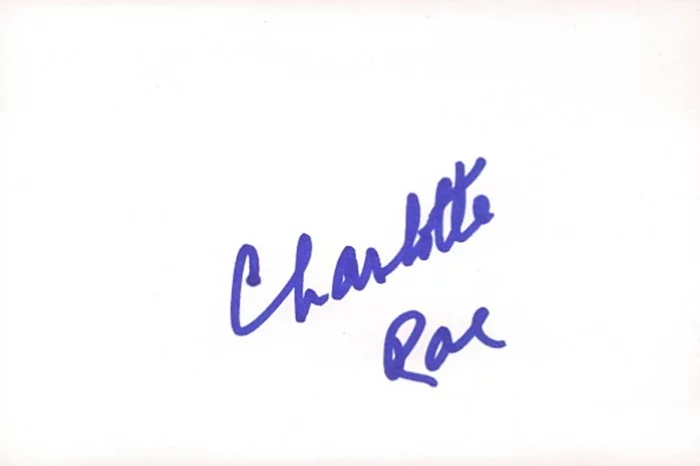 Charlotte Rae autograph