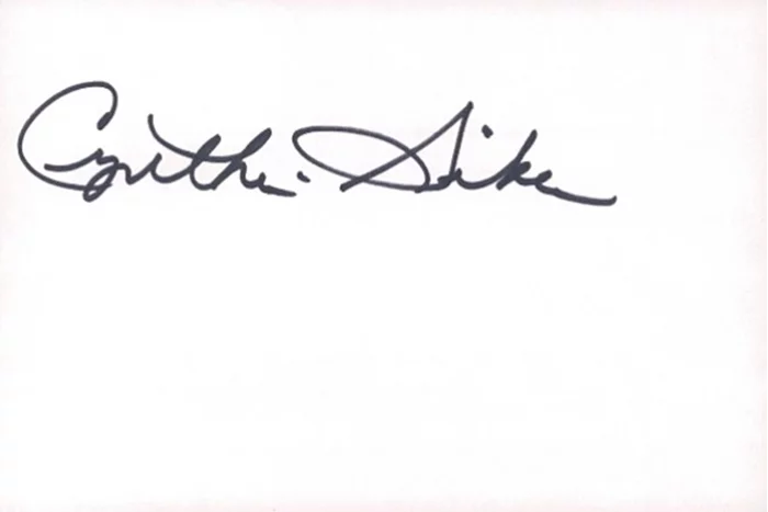 Cynthia Sikes autograph