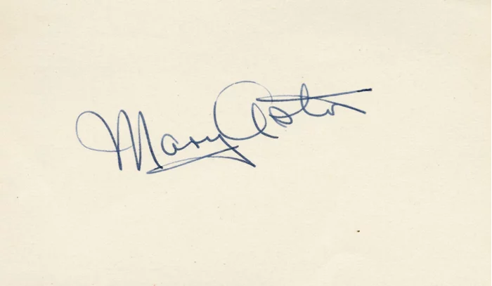 Mary Astor autograph