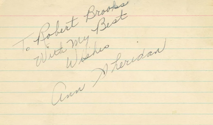 Ann Sheridan autograph