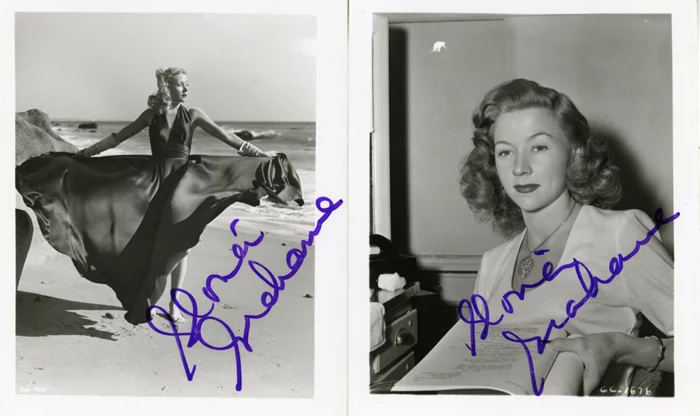 Gloria Grahame autograph