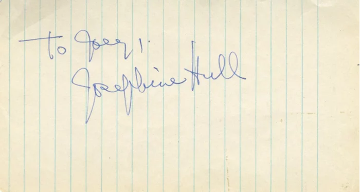 Josephine Hull autograph
