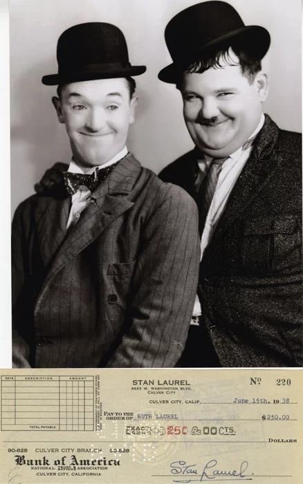 Stan Laurel autograph