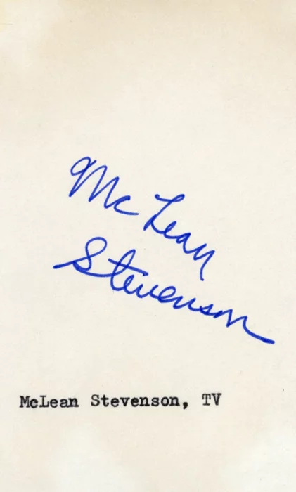 McLean Stevenson autograph