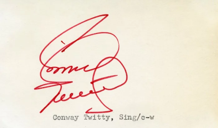 Conway Twitty autograph