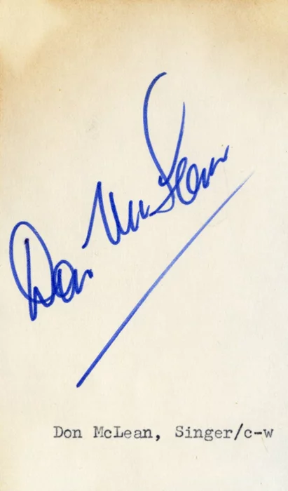 Don McLean autograph