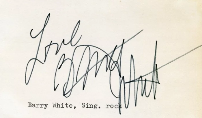 Barry White autograph