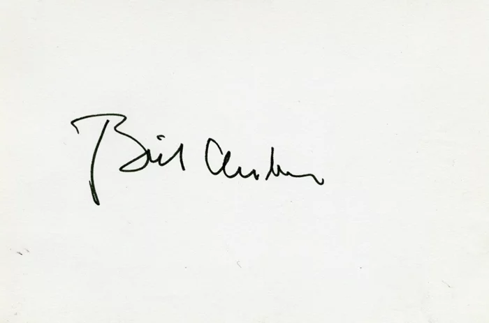 Bill Clinton autograph