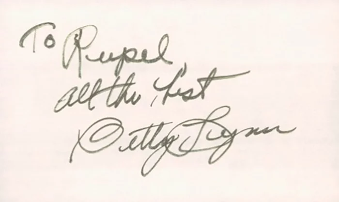 Betty Lynn autograph