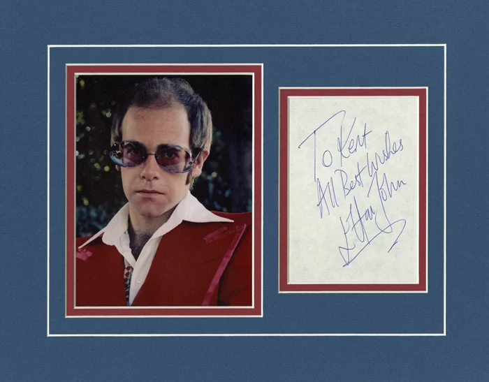 Elton John autograph