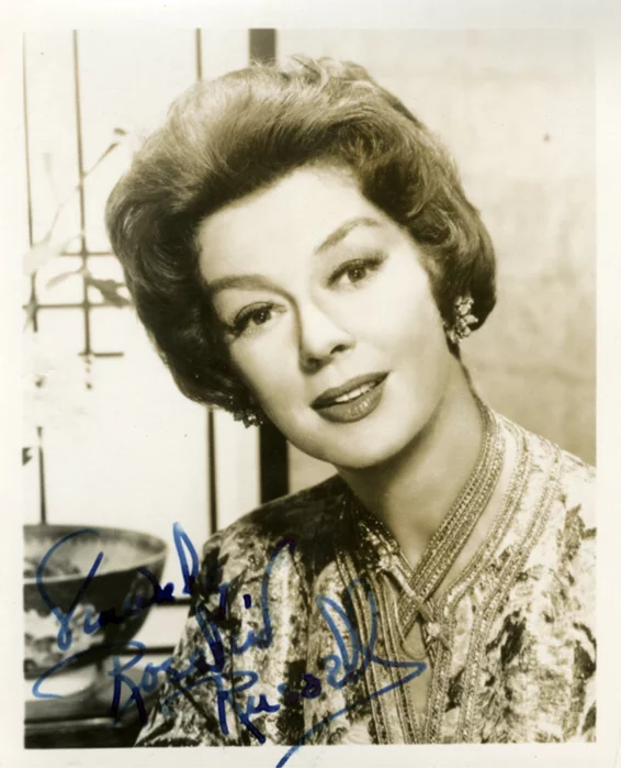 Rosalind Russell autograph
