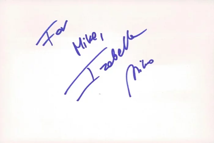 Izabella Miko autograph