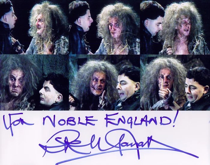 Rik Mayall autograph