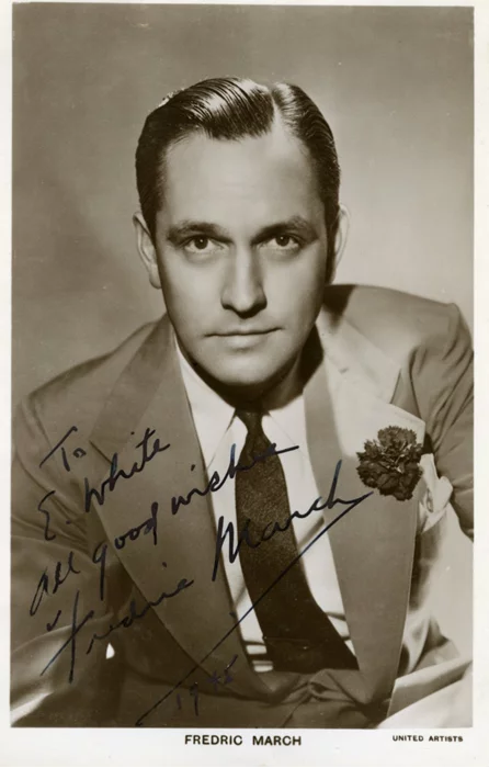 Fredric March autograph