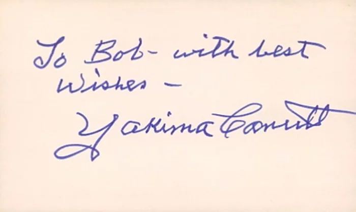 Yakima Canutt autograph