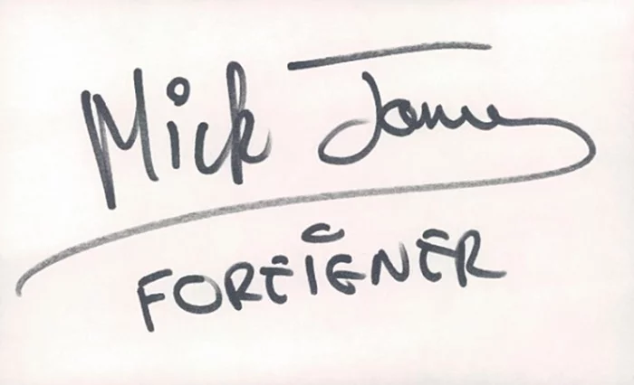 Mick Jones autograph