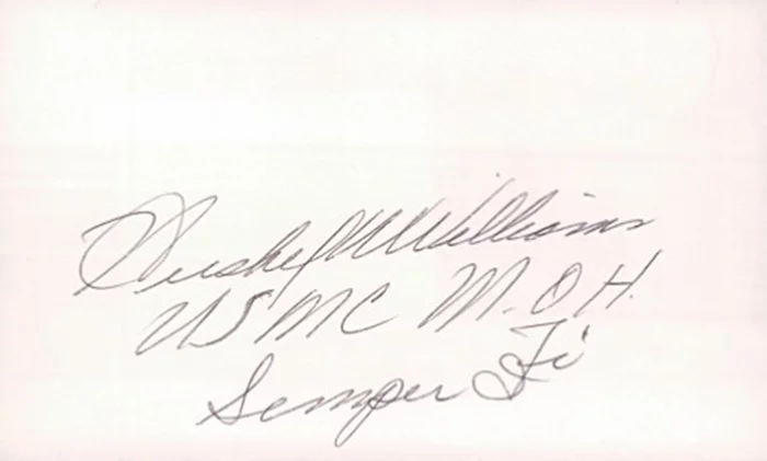 Hershel Williams autograph