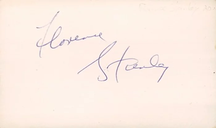 Florence Stanley autograph