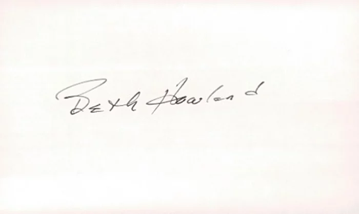 Beth Howland autograph