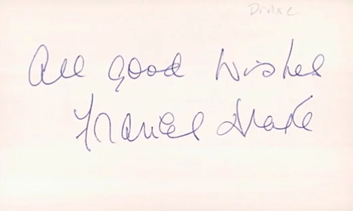 Frances Drake autograph