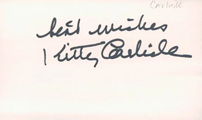 Kitty Carlisle autograph