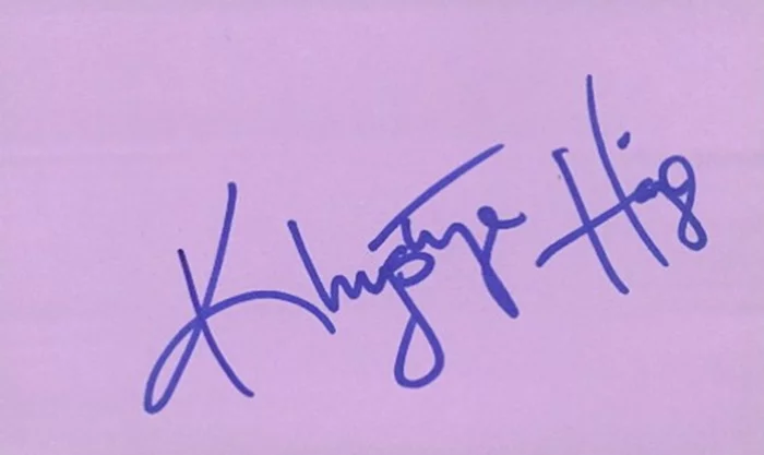 Khrystyne Haje autograph