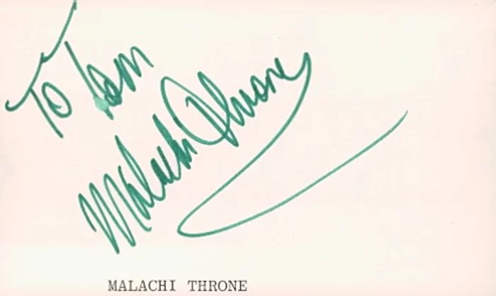 Malachi Throne autograph