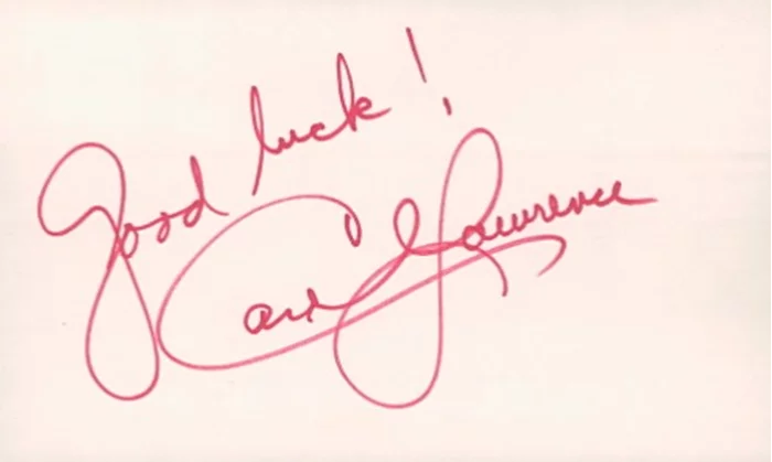 Carol Lawrence autograph