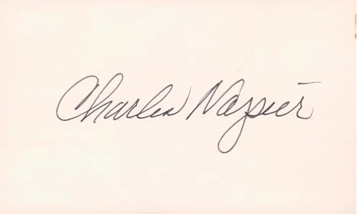 Charles Napier autograph
