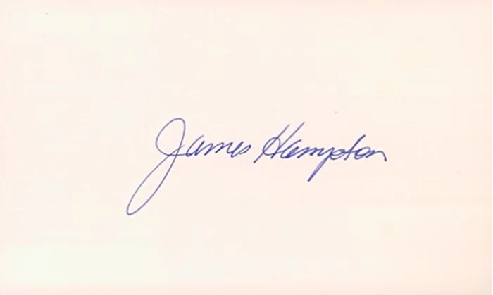 James Hampton autograph