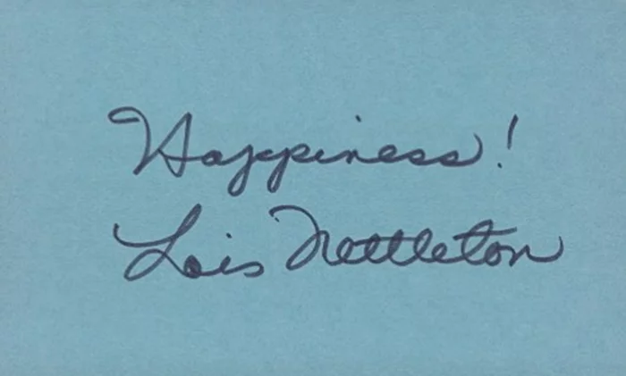 Lois Nettleton autograph
