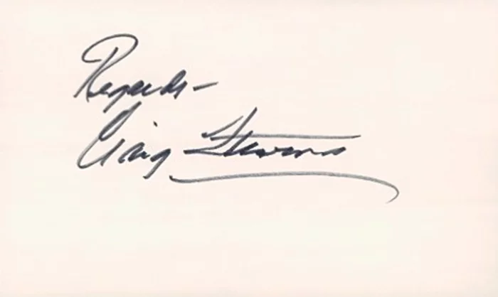 Craig Stevens autograph