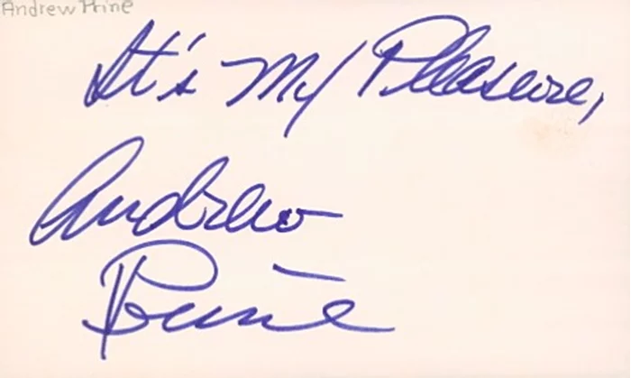 Andrew Prine autograph