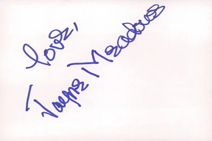 Jayne Meadows autograph