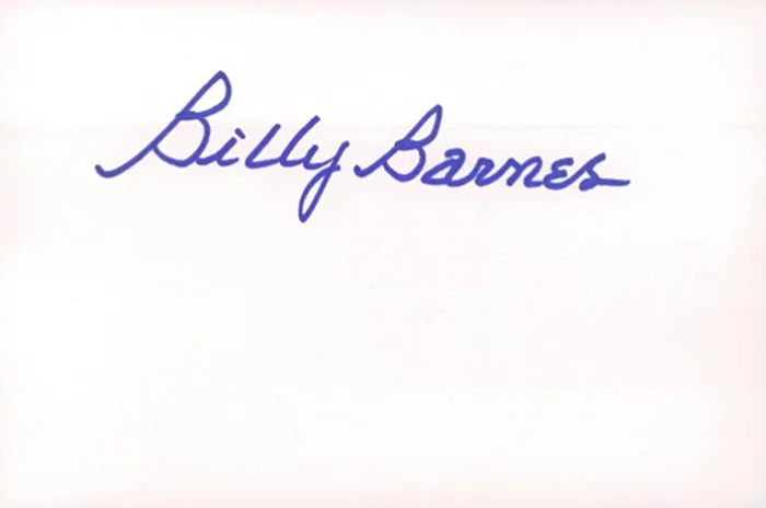 Billy Barnes autograph