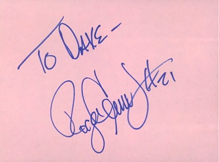 Roger Clemens autograph