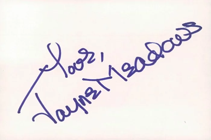Jayne Meadows autograph
