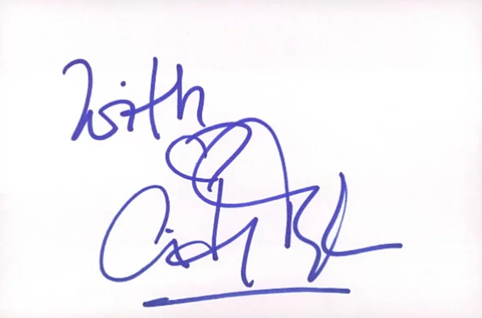 Cindy Taylor autograph