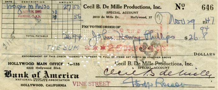 Cecil B. DeMille autograph