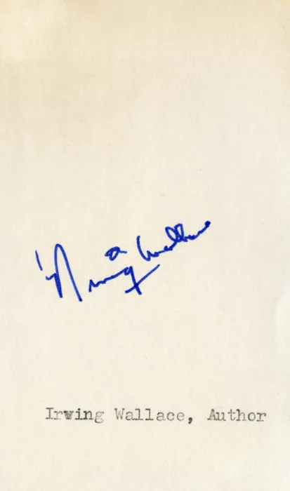 Irving Wallace autograph