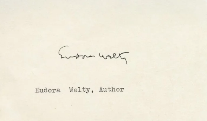 Eudora Welty autograph