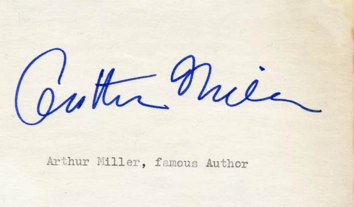 Arthur Miller autograph