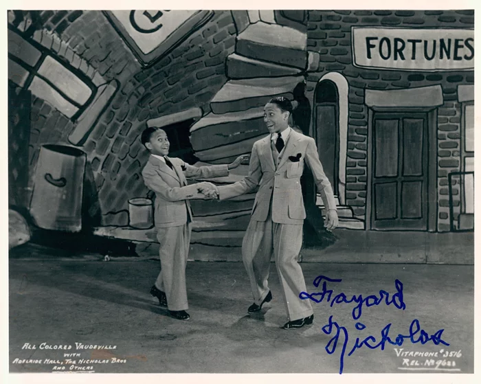 Fayard Nicholas autograph
