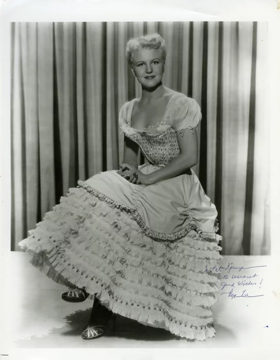Peggy Lee autograph