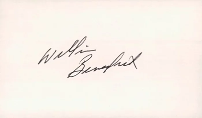 William Benedict autograph