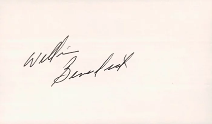 William Benedict autograph