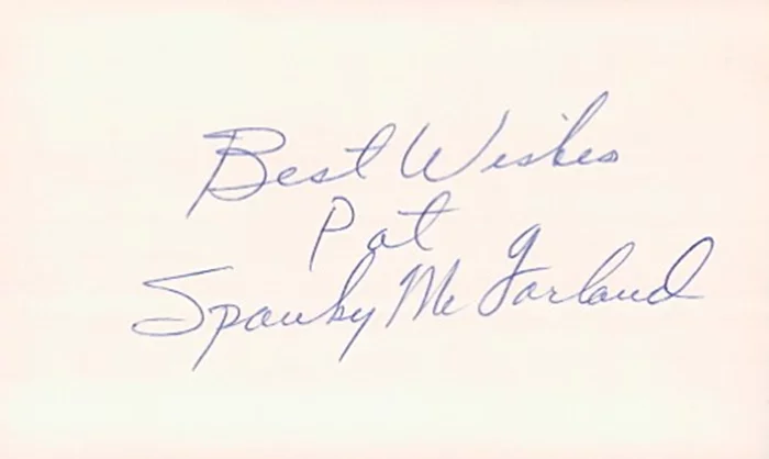 Spanky McFarland autograph