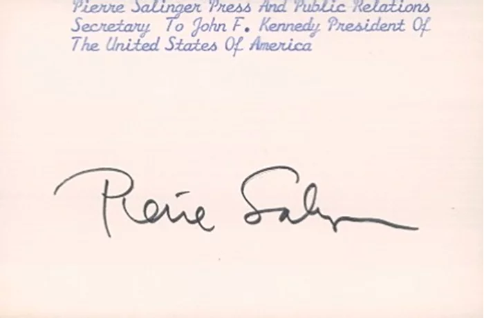 Pierre Salinger autograph